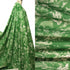 EXCLUSIVE 90% Linen 10% Silk –Toile de Jouy ~ 'Safari' Forest Green REVERSE